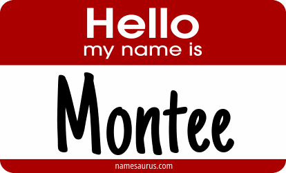 Hello my name is Montee png download