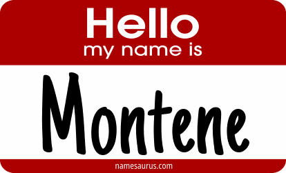 Hello my name is Montene png download
