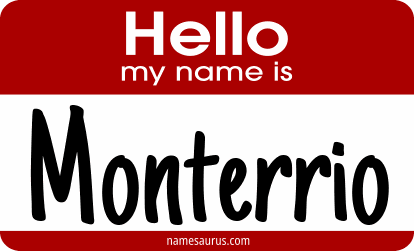 Hello my name is Monterrio png download