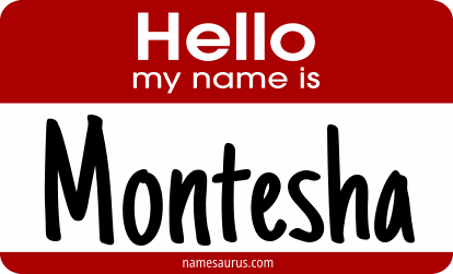 Hello my name is Montesha png download