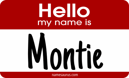 Hello my name is Montie png download