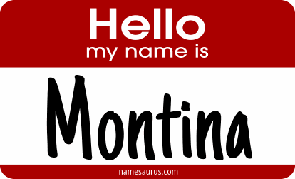 Hello my name is Montina png download