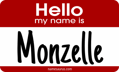 Hello my name is Monzelle png download