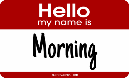 Hello my name is Morning png download