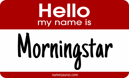 Hello my name is Morningstar png download