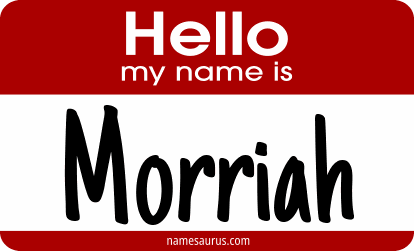 Hello my name is Morriah png download