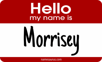 Hello my name is Morrisey png download