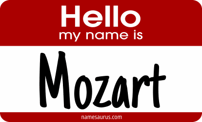Hello my name is Mozart png download