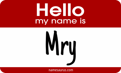 Hello my name is Mry png download
