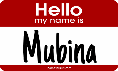 Hello my name is Mubina png download
