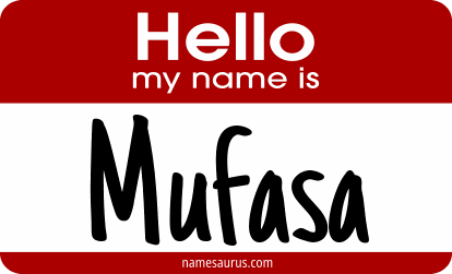 Hello my name is Mufasa png download
