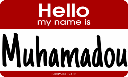 Hello my name is Muhamadou png download