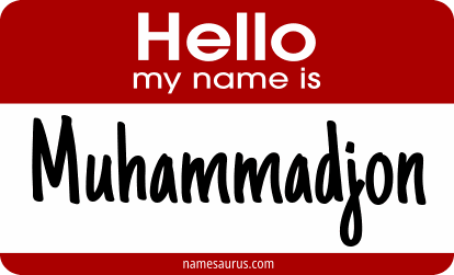Hello my name is Muhammadjon png download