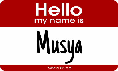 Hello my name is Musya png download