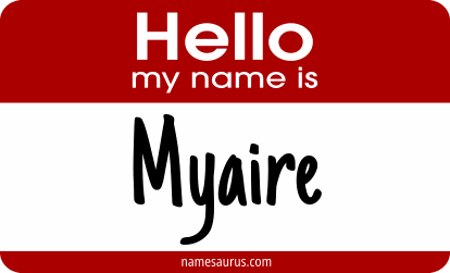 Hello my name is Myaire png download