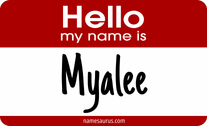 Hello my name is Myalee png download