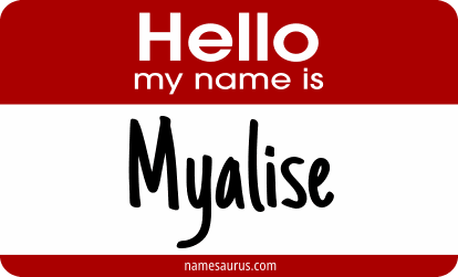 Hello my name is Myalise png download