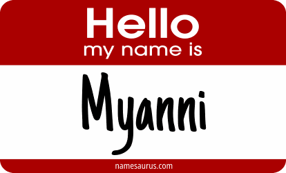 Hello my name is Myanni png download