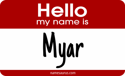Hello my name is Myar png download