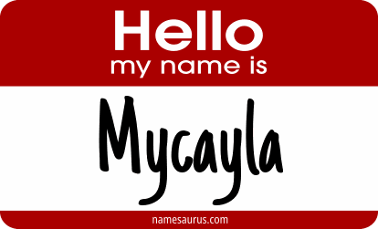 Hello my name is Mycayla png download