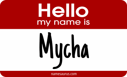 Hello my name is Mycha png download