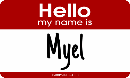 Hello my name is Myel png download