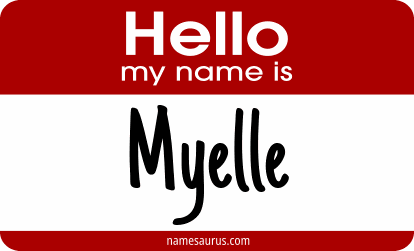 Hello my name is Myelle png download