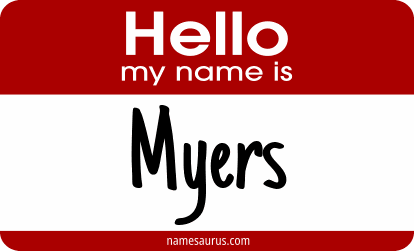 Hello my name is Myers png download