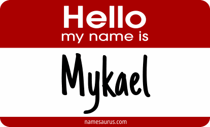 Hello my name is Mykael png download