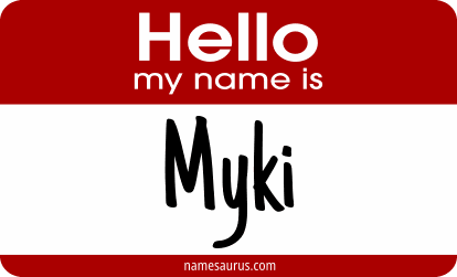 Hello my name is Myki png download