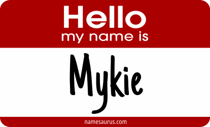 Hello my name is Mykie png download