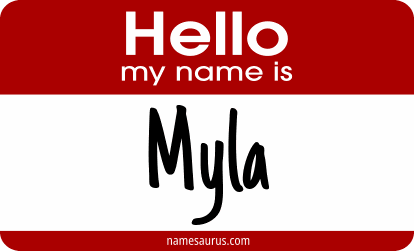 Hello my name is Myla png download
