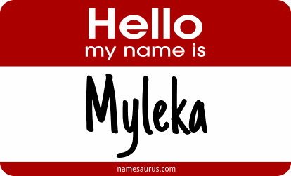 Hello my name is Myleka png download