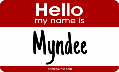 Hello my name is Myndee png download