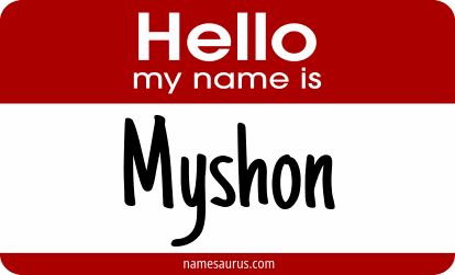 Hello my name is Myshon png download