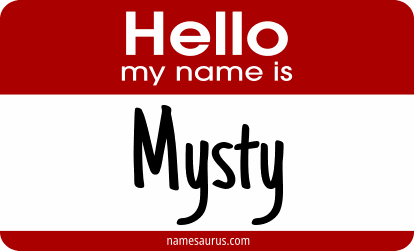 Hello my name is Mysty png download