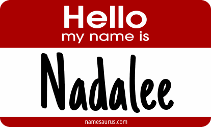 Hello my name is Nadalee png download