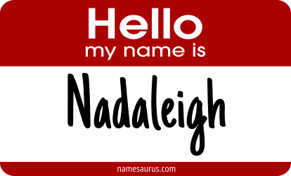 Hello my name is Nadaleigh png download