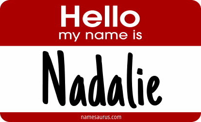 Hello my name is Nadalie png download