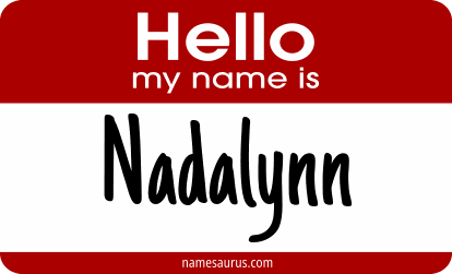 Hello my name is Nadalynn png download