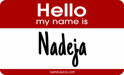 Hello my name is Nadeja png download