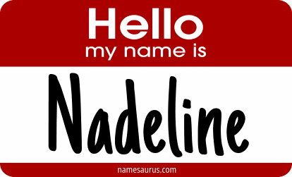 Hello my name is Nadeline png download