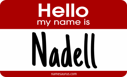 Hello my name is Nadell png download