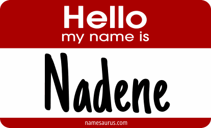 Hello my name is Nadene png download