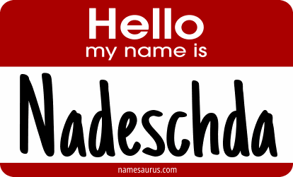 Hello my name is Nadeschda png download