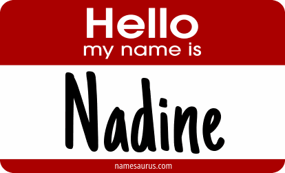 Hello my name is Nadine png download
