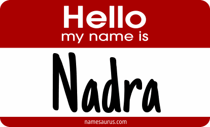 Hello my name is Nadra png download