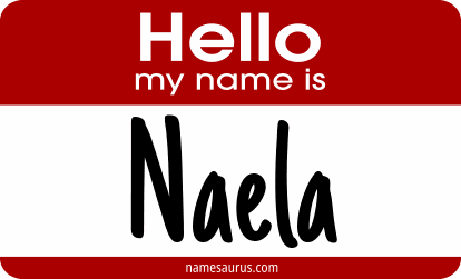 Hello my name is Naela png download