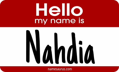 Hello my name is Nahdia png download