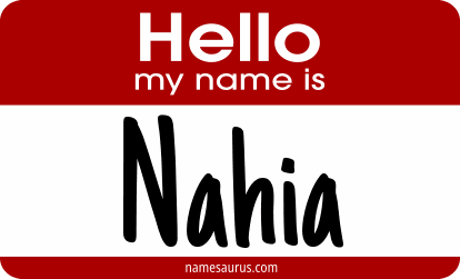 Hello my name is Nahia png download